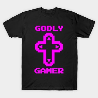 Godly Gamer (v2 - magenta) T-Shirt